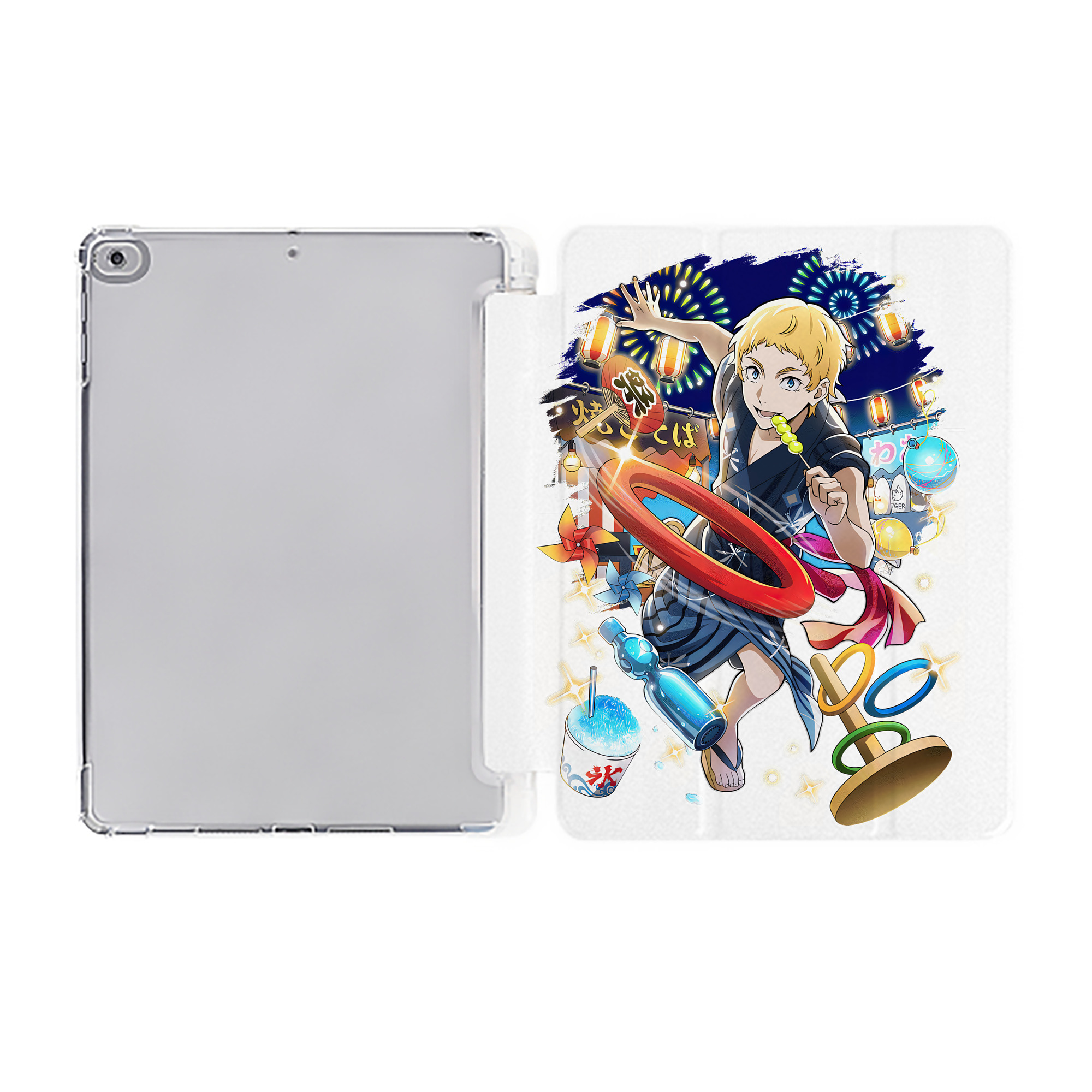 （画像用） 文豪ストレイドッグス Bungo Stray Dogs IPad ケース ペン収納付き 三つ折りスタンド PUレザー×シリコン 対応機種9.5/10.5/10.9インチ